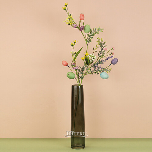 Стеклянная ваза Рейфгвино 31 см темно-зеленая Edelman