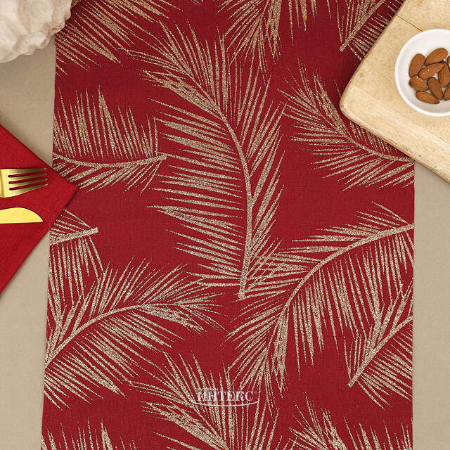 Ткань для декорирования Золотистый Оазис 35*200 см томный бургунди Kaemingk