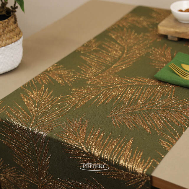 Ткань для декорирования Золотистый Оазис 35*200 см зелёный Kaemingk