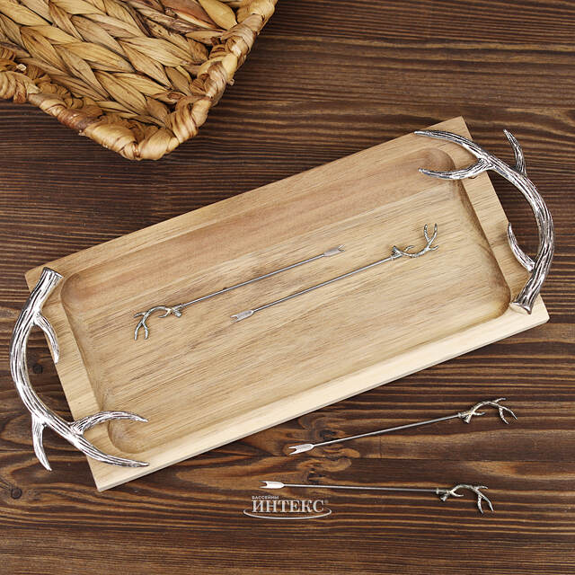 Набор для сервировки закусок Тронхейм: Silver 33 см Kaemingk