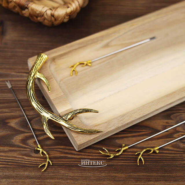 Набор для сервировки закусок Тронхейм: Gold 33 см Kaemingk