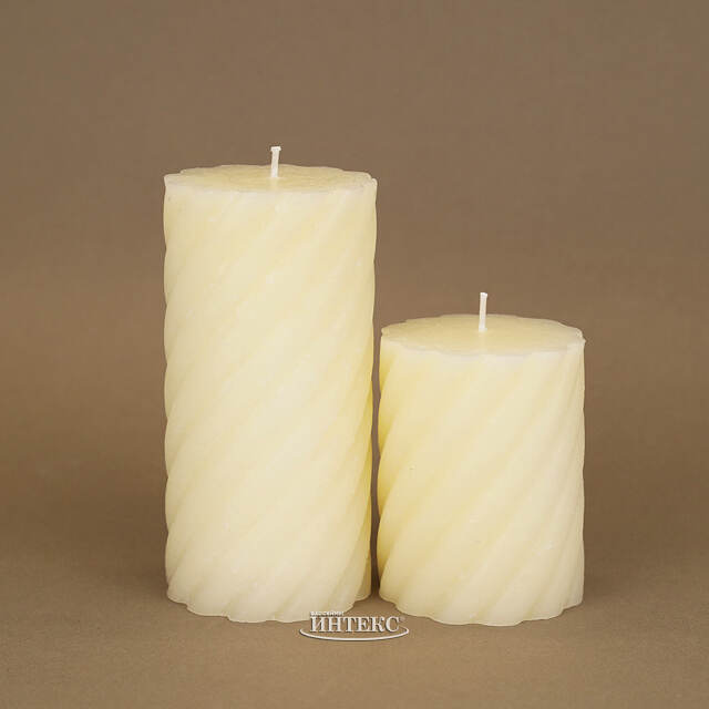 Декоративная свеча Айвори 9*7 см кремовая Koopman
