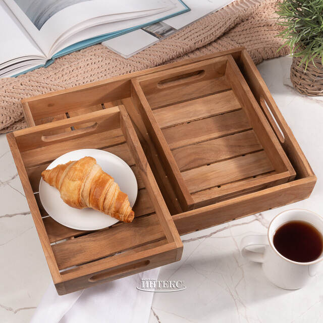 Набор деревянных подносов Тектона 26-39 см, 3 шт Koopman