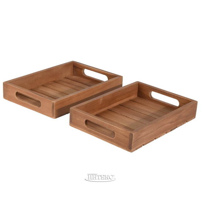 Набор деревянных подносов Тектона 26-39 см, 3 шт Koopman