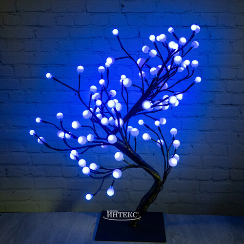 Светящееся дерево Барбария Пуаре 60 см, 96 синих LED ламп, IP20 BEAUTY LED