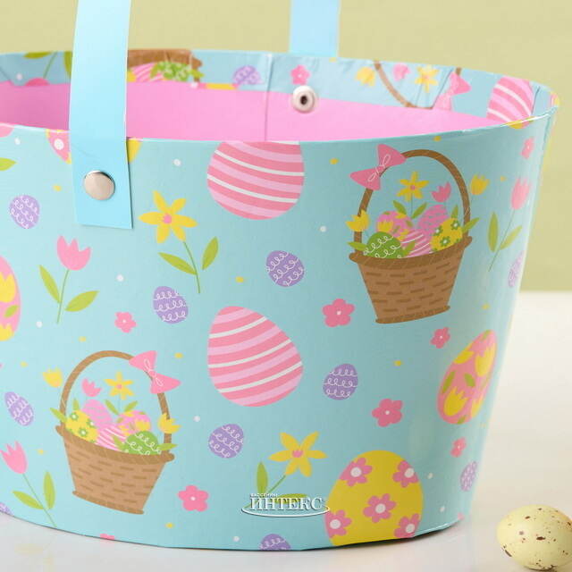 Декоративная корзина Светлая Пасха 20*12 см голубая Koopman (Купман)