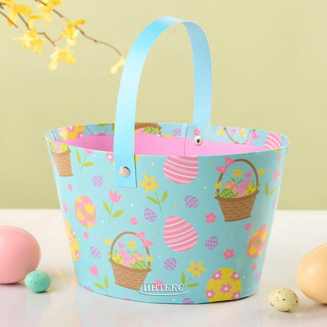 Декоративная корзина Светлая Пасха 20*12 см голубая Koopman (Купман)