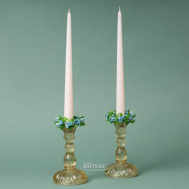 Венок для свечи Spring Berry 7 см, голубой Swerox