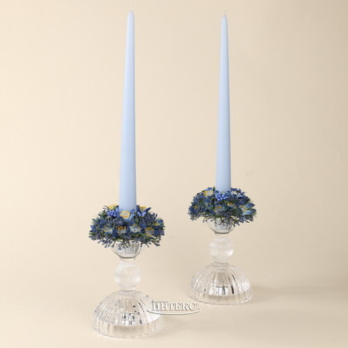 Высокие свечи Андреа Velvet 30 см, 5 шт, светло-голубые Candleslight