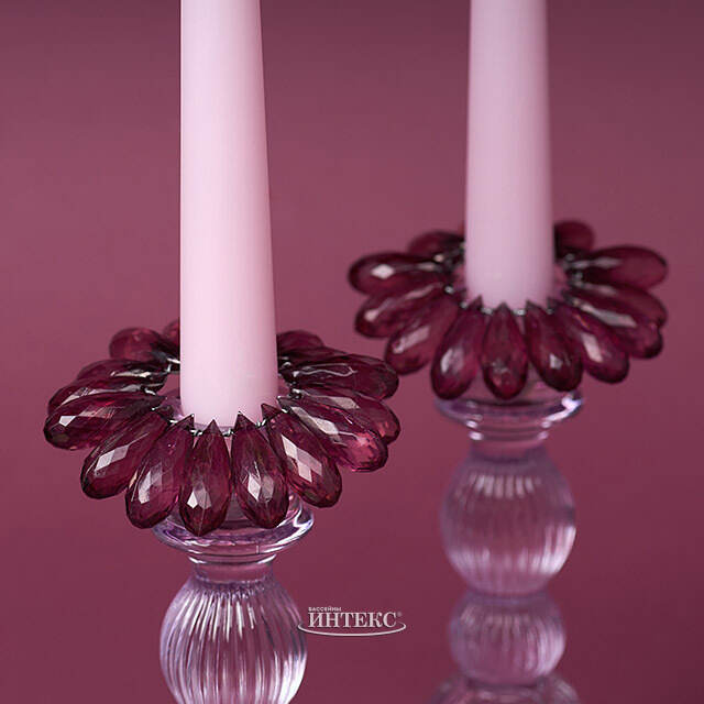 Украшение для свечи Pink Diamonds 9 см Swerox