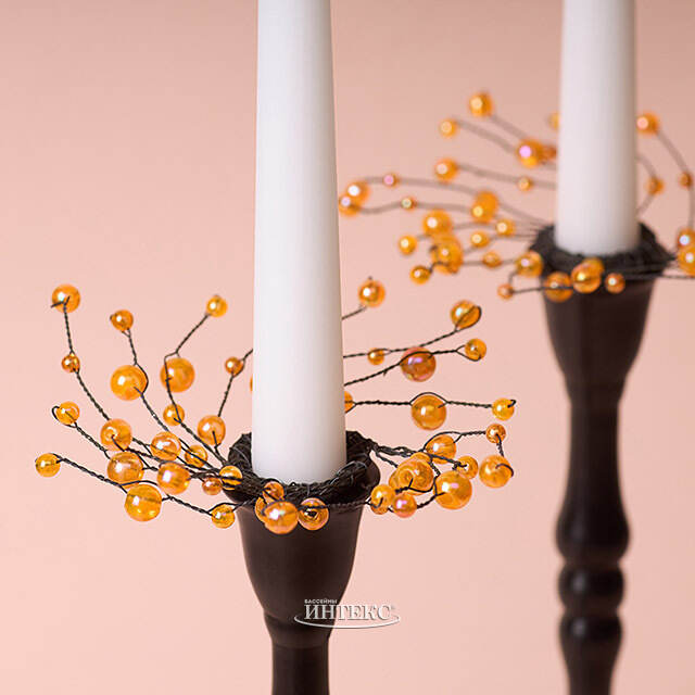 Украшение для свечи Ashberry 10 см, оранжевый Swerox