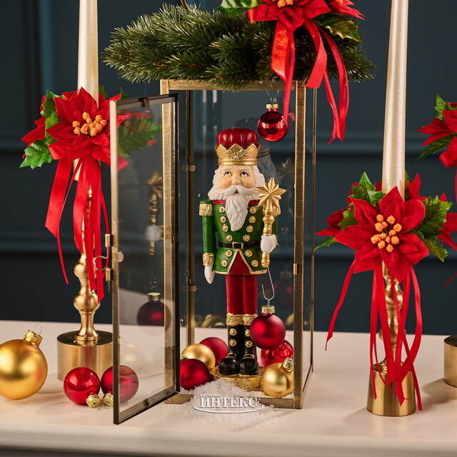 Декор для свечи Букет пуансеттий 13 см Swerox (Сверокс)