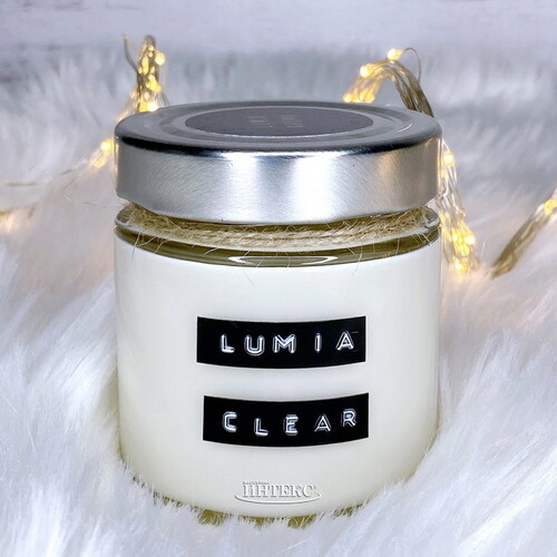 Соевая свеча без аромата Lumia Clear с древесным фитилем, 40 часов горения Lumia Aroma