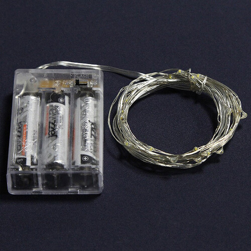 Светодиодная гирлянда Капельки на батарейках 30 теплых белых мини LED ламп 1.8 м, серебряная проволока, контроллер, IP20 Snowhouse