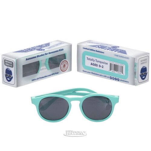 Детские солнцезащитные очки Babiators Original Keyhole Весь бирюзовый, 3-5 лет Babiators