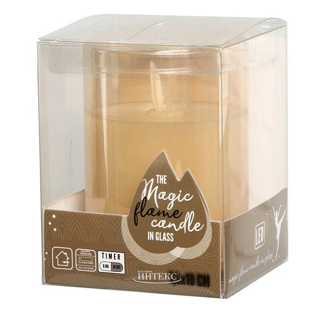 Светодиодная свеча в колбе Мосала - Золото 10 см, на батарейках Peha (Пеха)