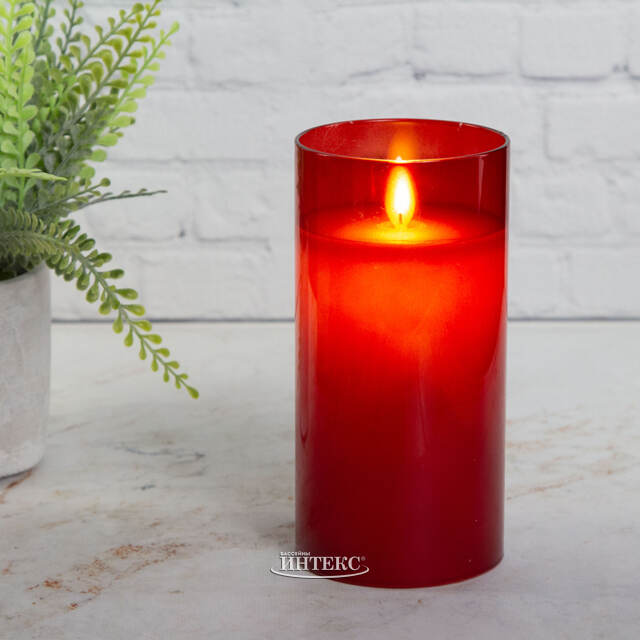 Светодиодная свеча в колбе Ильгриммо 15 см, на батарейках Peha (Пеха)