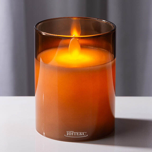 Светодиодная свеча в колбе Mosala - Glam Gold 10 см, на батарейках Peha