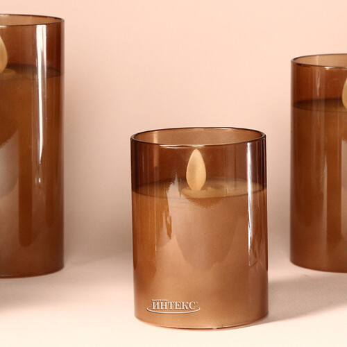 Светодиодная свеча в колбе Mosala - Glam Gold 10 см, на батарейках Peha