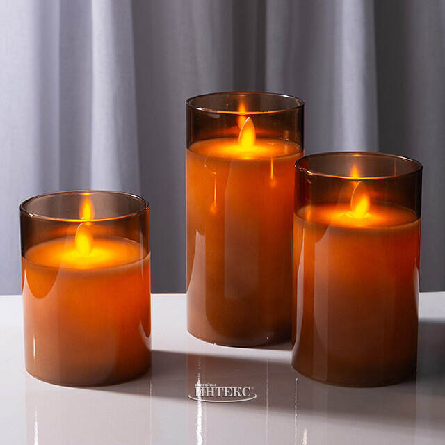 Светодиодная свеча в колбе Mosala - Glam Gold 10 см, на батарейках Peha