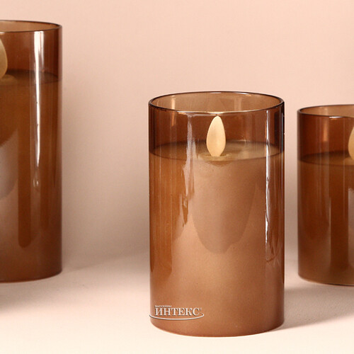 Светодиодная свеча в колбе Mosala - Glam Gold 12 см, на батарейках Peha