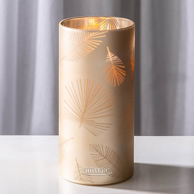 Светодиодная свеча в стакане Monchetti 15 см, на батарейках Peha