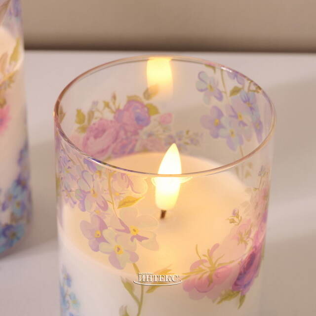 Светодиодная свеча с имитацией пламени Моне Локарно в стакане 10 см Peha (Пеха)