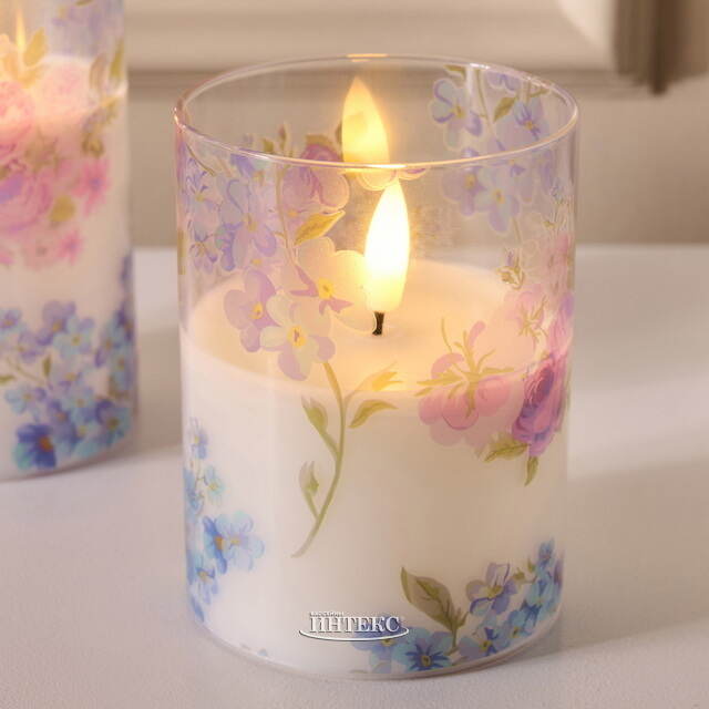 Светодиодная свеча с имитацией пламени Моне Локарно в стакане 10 см Peha (Пеха)