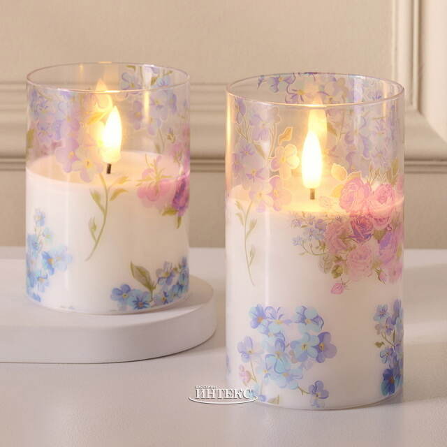 Светодиодная свеча с имитацией пламени Моне Локарно в стакане 12.5 см Peha (Пеха)