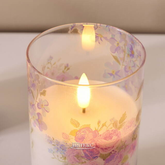 Светодиодная свеча с имитацией пламени Моне Локарно в стакане 12.5 см Peha (Пеха)