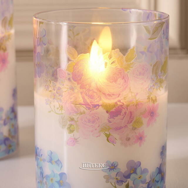 Светодиодная свеча с имитацией пламени Моне Локарно в стакане 12.5 см Peha (Пеха)