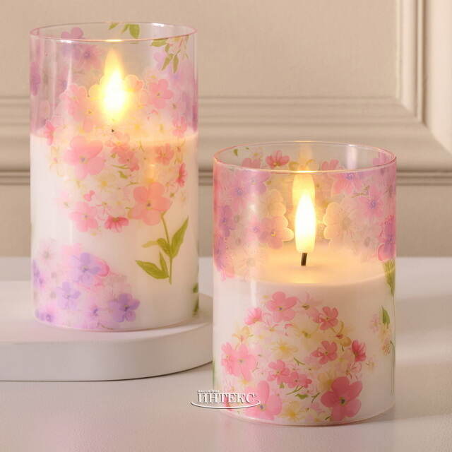 Светодиодная свеча с имитацией пламени Моне Лозанна в стакане 10 см Peha (Пеха)