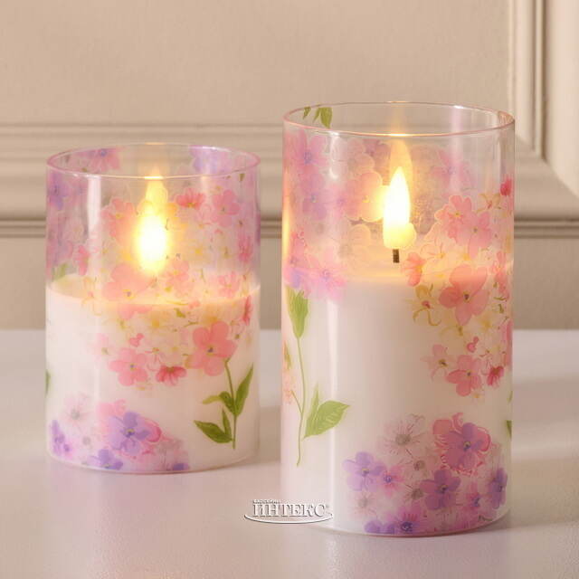 Светодиодная свеча с имитацией пламени Моне Лозанна в стакане 10 см Peha (Пеха)