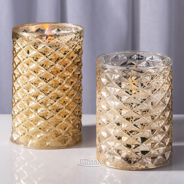 Подсвечник с LED свечой Джустино 9 см на батарейках Peha