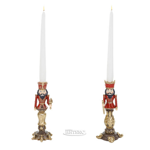 Декоративный подсвечник Щелкунчик - Red Crown 22 см Goodwill (Гудвилл)