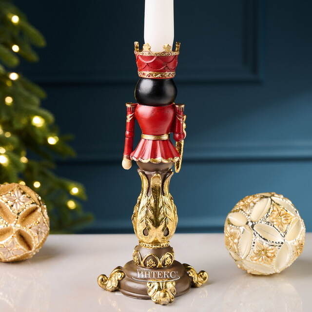 Декоративный подсвечник Щелкунчик - Red Crown 22 см Goodwill (Гудвилл)