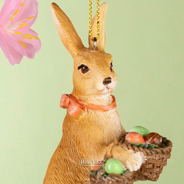 Подвесное украшение Пасхальный Кролик с корзинками 9 см Goodwill (Гудвилл)