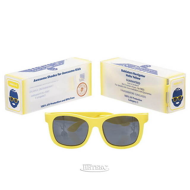 Детские солнцезащитные очки Babiators Original Navigator Жёлтый мак, 3-5 лет Babiators
