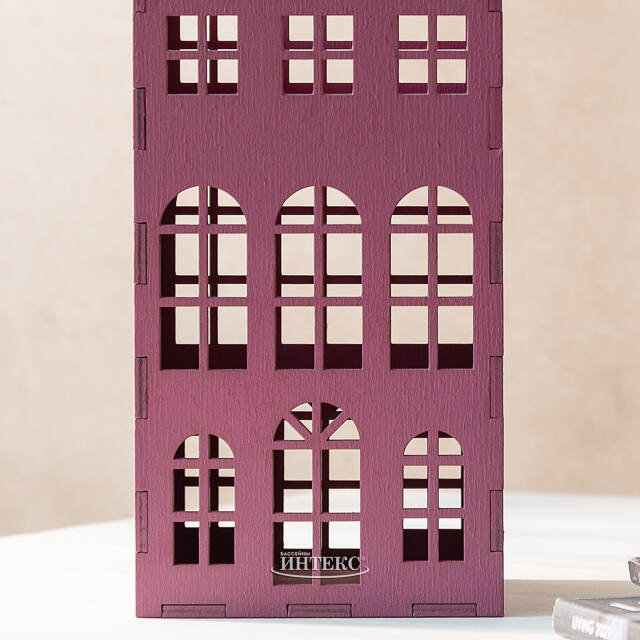 Декоративный домик Амстердам 27 см малиновый Christmas Apple