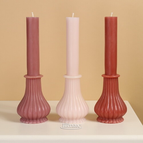 Декоративная свеча Normanni Royale: Velvet Pink 25 см Kaemingk