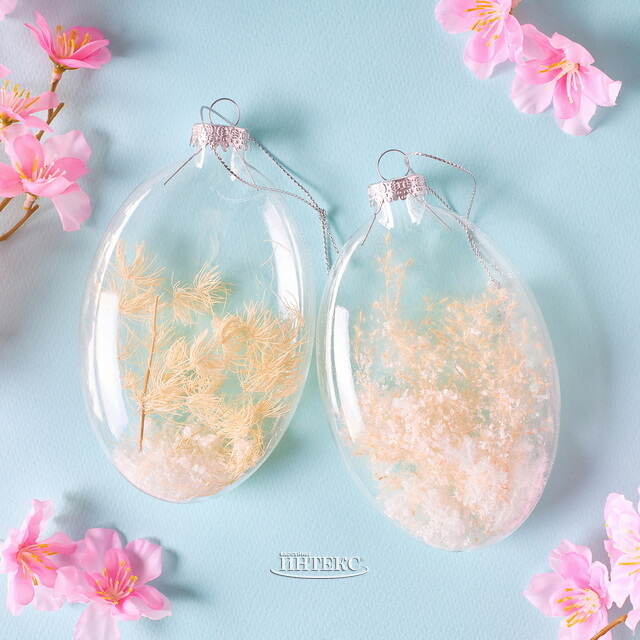 Декоративные пасхальные яйца Гербарий 10 см, 2 шт Goodwill (Гудвилл)