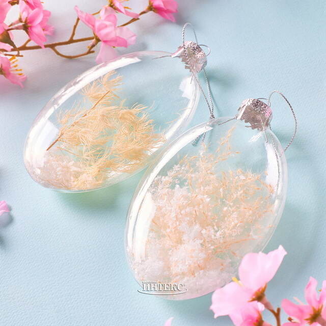 Декоративные пасхальные яйца Гербарий 10 см, 2 шт Goodwill (Гудвилл)