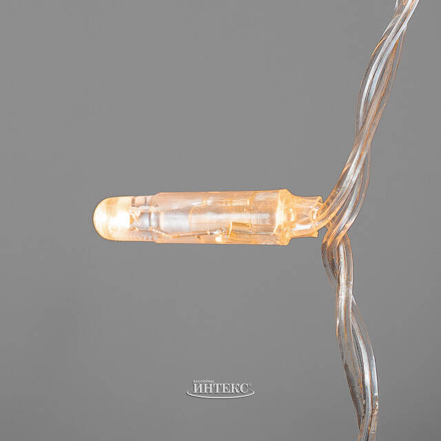 Светодиодный занавес Quality Light Cap 2*3 м, 600 экстра теплых белых LED ламп, прозрачный ПВХ, соединяемый, IP65 BEAUTY LED