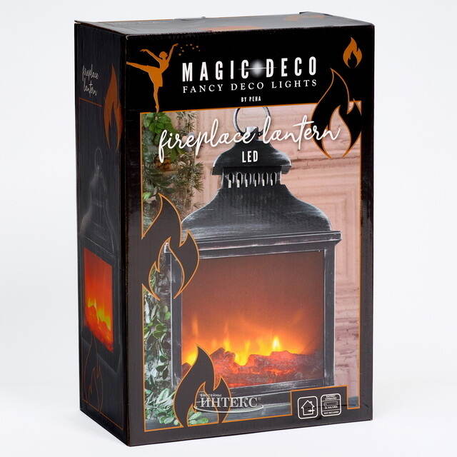 Декоративный фонарь - камин Джованни 39*25 см, батарейки Peha
