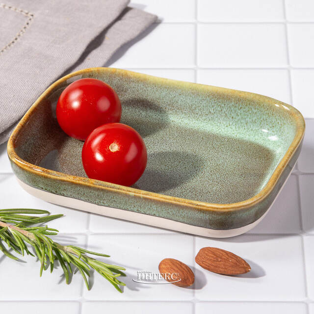 Керамическая формочка для запекания Астейн 13*9 см, 140 мл, оливковая Koopman