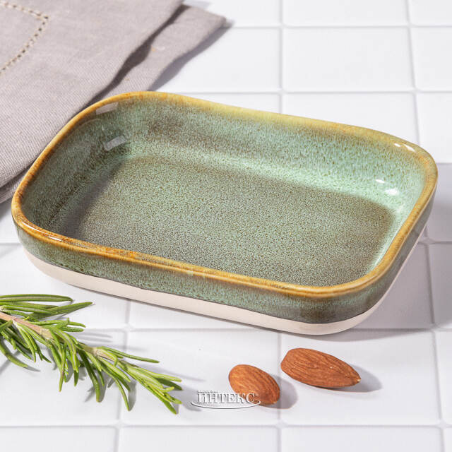 Керамическая формочка для запекания Астейн 13*9 см, 140 мл, оливковая Koopman