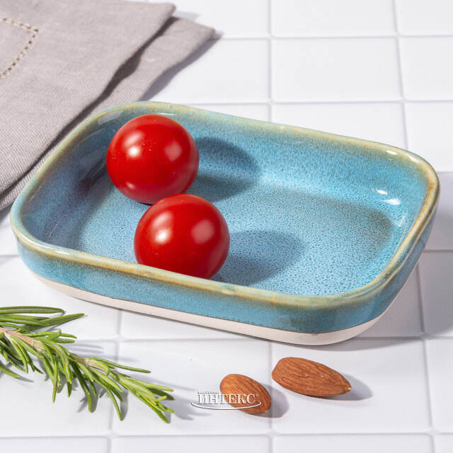 Керамическая формочка для запекания Астейн 13*9 см, 140 мл, бирюзовая Koopman