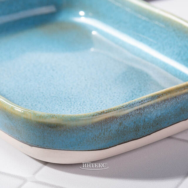 Керамическая формочка для запекания Астейн 13*9 см, 140 мл, бирюзовая Koopman