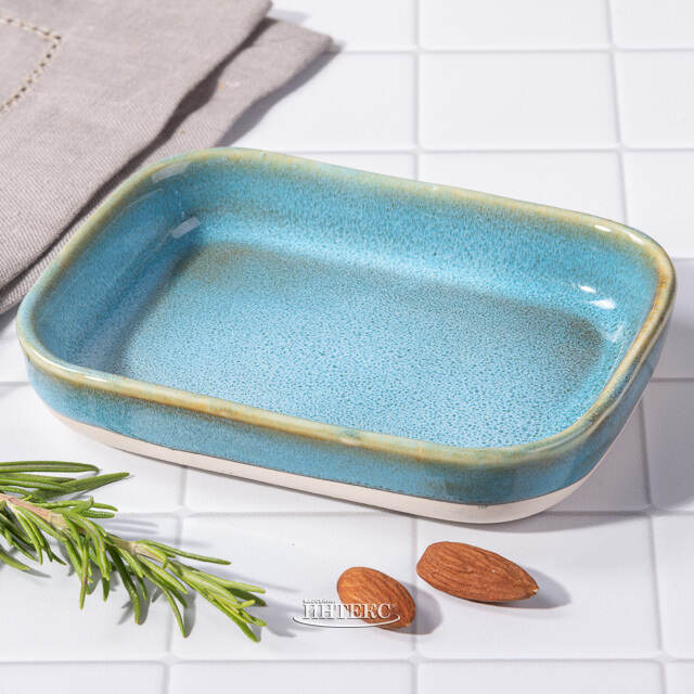 Керамическая формочка для запекания Астейн 13*9 см, 140 мл, бирюзовая Koopman
