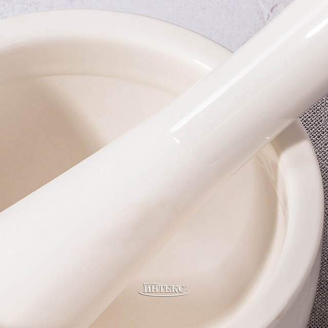 Фарфоровая ступка с пестиком Santon 10 см белая Koopman